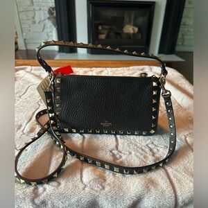 Authentic Valentino Garavani as new Rockstud black bag
